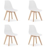  KITO stolica - bijela / prirodne noge x 4 | shoptok.hr