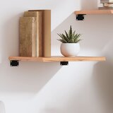  Zidna polica svjetlosmeđa 40 x 40 x 2 cm od obrađene hrastovine | shoptok.hr