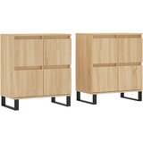 The Living Store Komoda 2 kosa sonoma hrast inženirski les - Komoda, (21503307) | Shoptok.si