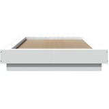  Okvir za krevet s LED svjetlima bijeli 100 x 200 cm drveni | Eponuda.com