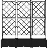  Vrtna saksija 3 pcs Crna 120 x 40 x 125,5 cm Plastika | Eponuda.ba