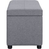  Klupa s pretincem za pohranu 116 cm svjetlosiva poliesterska | Eponuda.com