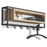 Spinder Design Črn/naraven kovinski stenski obešalnik s polico School – | Shoptok.si