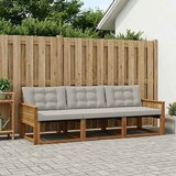  Set vanjskih sofa 3 kom. Prirodna i svjetlosiva | shoptok.hr
