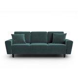Cosmopolitan Design Petrolej zelena baršunasti sklopiva/s prostorom za odlaganje sofa 235 cm Kyoto – Cijene