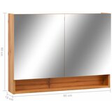  LED kupaonski ormarić s ogledalom boja hrasta 80x15x60 cm MDF | shoptok.hr