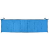  Jastuk za vrtnu klupu plavi 180 x 50 x 3 cm od tkanine Oxford | shoptok.hr