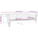  Dnevni krevet crni 100 x 200 cm od umjetne kože | shoptok.hr