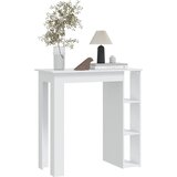  Barski stol s policom bijeli 102x50x103,5 cm konstruirano drvo | shoptok.hr