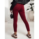 DStreet Spodnie damskie BRITTNIX typu skinny bordowe | Shoptok.si