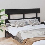  Uzglavlje za krevet crno 164 x 3 x 81 cm od masivne borovine | shoptok.hr