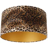 QAZQA Velur senčnik leopard dizajn 50/50/25 zlato v notranjosti