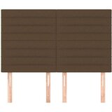 Posteljno vzglavje 4 kosa temno rjav 72x5x78/88 cm blago, (20953693) | Shoptok.si