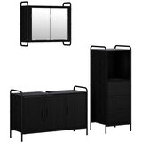  Set ormarića za kupaonicu 3 kom. Crni hrast 40 x 36 x 109,5 cm | shoptok.hr
