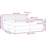 vidaXL Box Spring Krevet s Madracem Svjetlosiva 200x200 cm Baršun | shoptok.hr