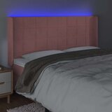  Posteljno vzglavje roza 203x16x118/128 cm žamet, (20953207) | Shoptok.si