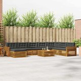  Set vanjskih sofa 9 kom. Prirodna i antracit | shoptok.hr