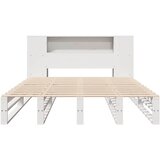  Krevet s regalom za knjige bez madraca bijeli 140x200cm od drva | shoptok.hr