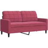  2-dijelni set sofa s jastucima crvena boja vina baršunasti | shoptok.hr