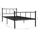  Posteljni okvir črn kovinski 90x200 cm, (20606249) | Shoptok.si