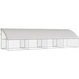  Kućica za pse 4 pcs Srebrno 8 x 2 x 2 m Pocinčani čelik | shoptok.hr
