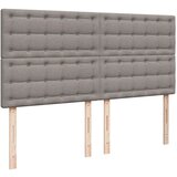  Krevet s oprugama i madracem smeđesivi 200x200 cm od tkanine | shoptok.hr