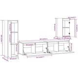 TV omarica 4 kosi bela trdna borovina, (20730168) | Shoptok.si