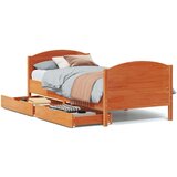 vidaXL Okvir kreveta bez madraca voštano smeđi 75 x 190 cm od borovine | shoptok.hr