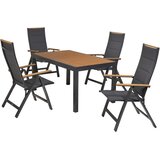 Gardenson VRTNA GARNITURA VERONA aluminij barve grafita, siva, naravne barve | Shoptok.si