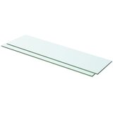 vidaXL Police 2 kosa steklo prosojno 60x12 cm Cene
