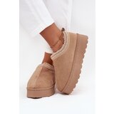 Boto Low Women's Snow Boots With Embroidery On Platform Beige Taliah Cene