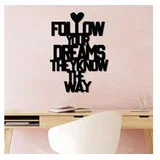 Zidna dekoracija Dreams Way, 40x54 cm, 1,5 mm, Crna