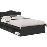  Konstrukcija postelje Črna 120 x 200 cm Masivno borovo les, (5000102327) | Shoptok.si