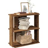 vidaXL Knjižna omara 3-nadstropna starinski les 60x30x60 cm inž. les | Shoptok.si