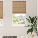 vidaXL Zavese in rolete z zavesami Svetlo rjava 80 x 220 cm Bambus | Shoptok.si
