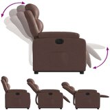  naslonjač na podizanje od umjetne kože smeđi | shoptok.hr
