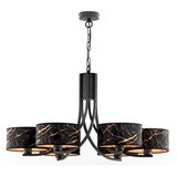 Jupiter 2108- Luster na lancu ARTHUR 6xE27/15W/230V crna/narandžasta/dekor mermera | Eponuda.com