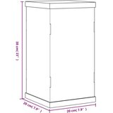  Kutija za izlaganje prozirna 20 x 20 x 38 cm akrilna | shoptok.hr
