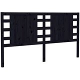  Uzglavlje crno 166 x 4 x 100 cm od masivne borovine | shoptok.hr