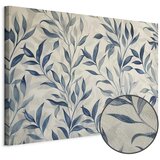  Slika - Leaves in Blue Color Delicate Botanical Motif 120x80 Premium Print | shoptok.hr