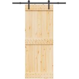  Klizna vrata NARVIK Prirodna i crna 80 x 210 cm (152,5 cm) | shoptok.hr