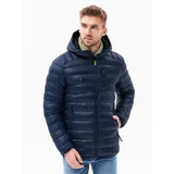 Ombre Men's quilted jacket with hood