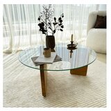 Hanah home mia - oak, transparent oaktransparent coffee table | ePonuda.com
