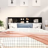 vidaXL Uzglavlje s ormarićem crno 180 x 19 x 103,5 cm Cijene