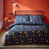 Catherine Lansfield Črna enojna posteljnina 135x200 cm Halloween Trick or Treat – | Shoptok.si