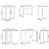vidaXL 11-dijelni set kuhinjskih elemenata "Lucca" izrađeno drvo | shoptok.hr