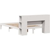 vidaXL Knjižna postelja brez ležišča bela 140x190 cm trdna borovina | Shoptok.si
