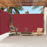 vidaXL Uvlačiva bočna tenda crvena 220 x 600 cm Cijene