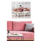 Wallity MDF10228069 multicolor decorative mdf painting (3 pieces) Cene