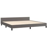  Posteljni okvir z vzglavjem siva 200x200 cm umetno usnje, (20904455) | Shoptok.si